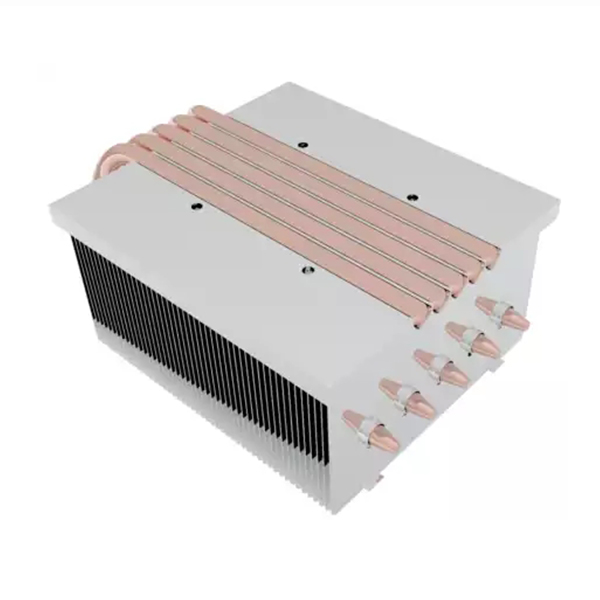 Aluminia Faldita Naĝilo Heatpipe Heat Sink por LED Lumo